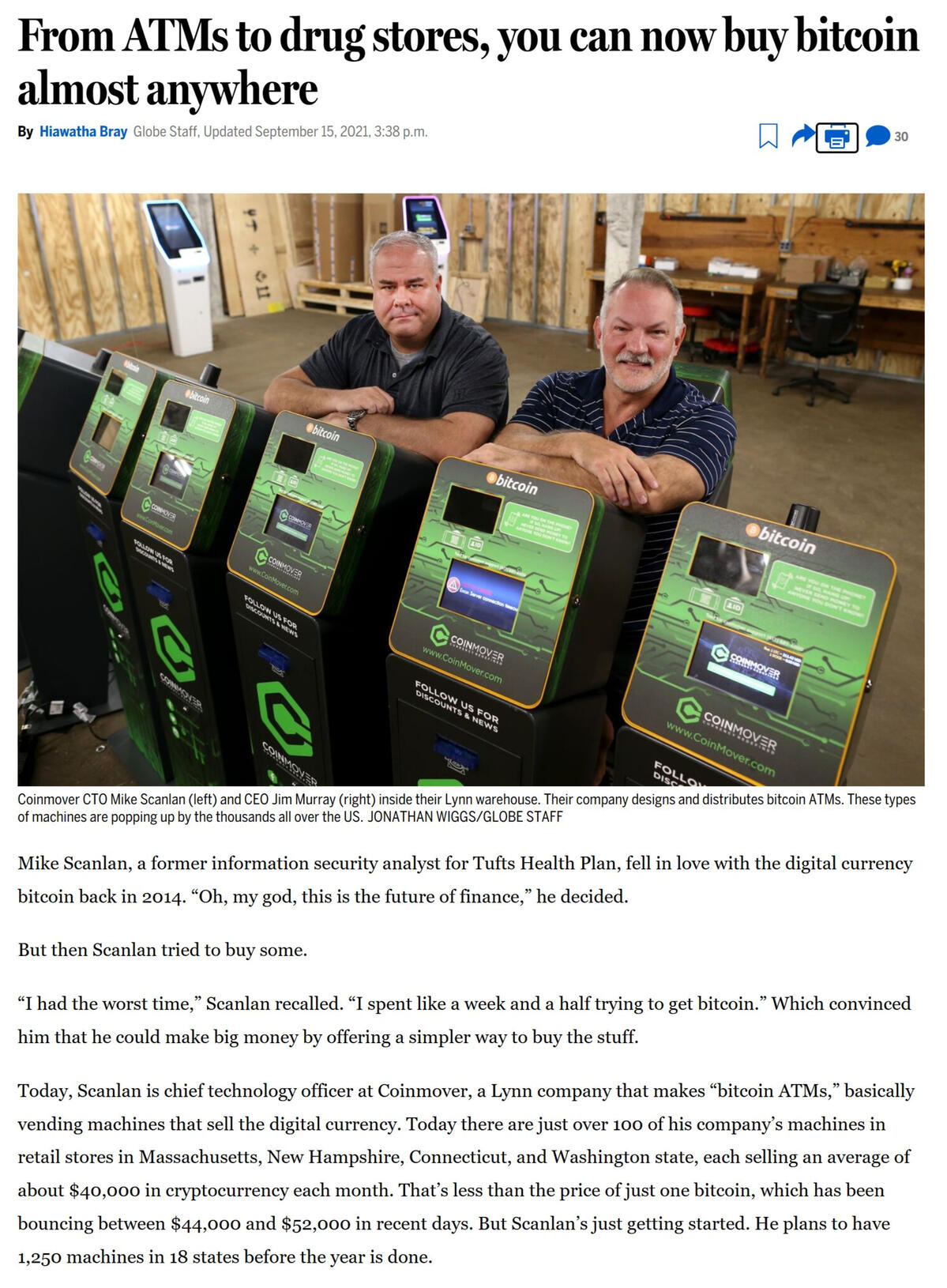 Mike Scanlan & CoinMover News From ATMs to drug stores, you can now buy bitcoin almost anywhere